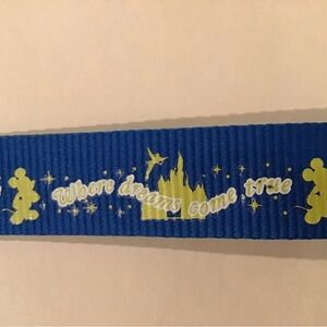 Disney resort 42” L Lanyard. Where dreams come true w Mickey, Tinkerbell…